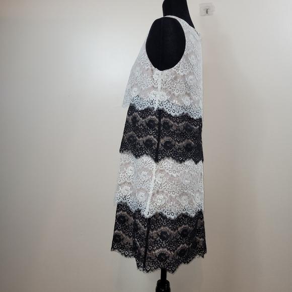 Jessica Simpson lacy dress black and white size 8 - Picture 5 of 10
